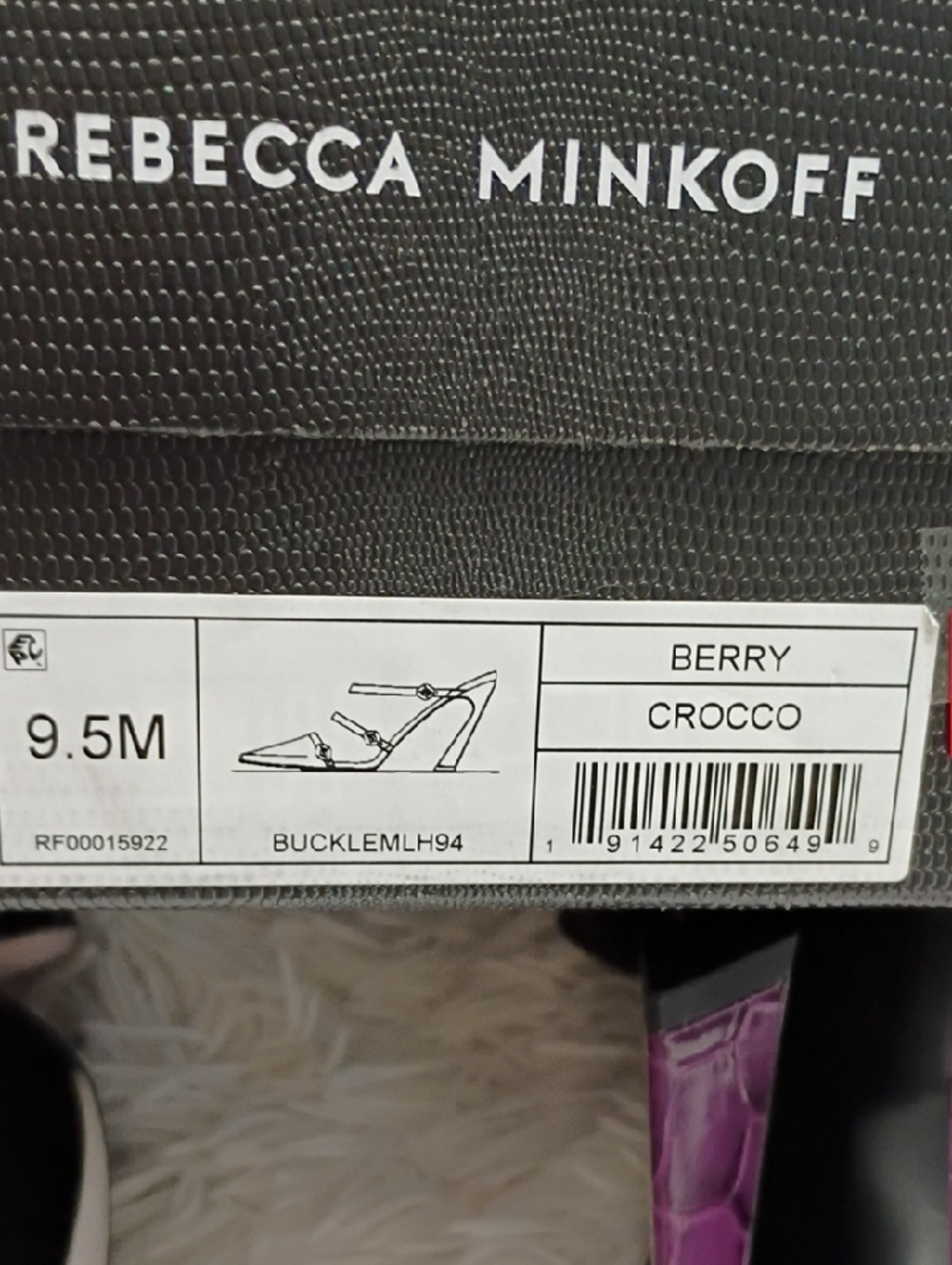 πΉ Rebecca Minkoff πΉ Women's Sz 9.5 Berry Crocodile Mule Pointed Toe π. $245 - Picture 8 of 8